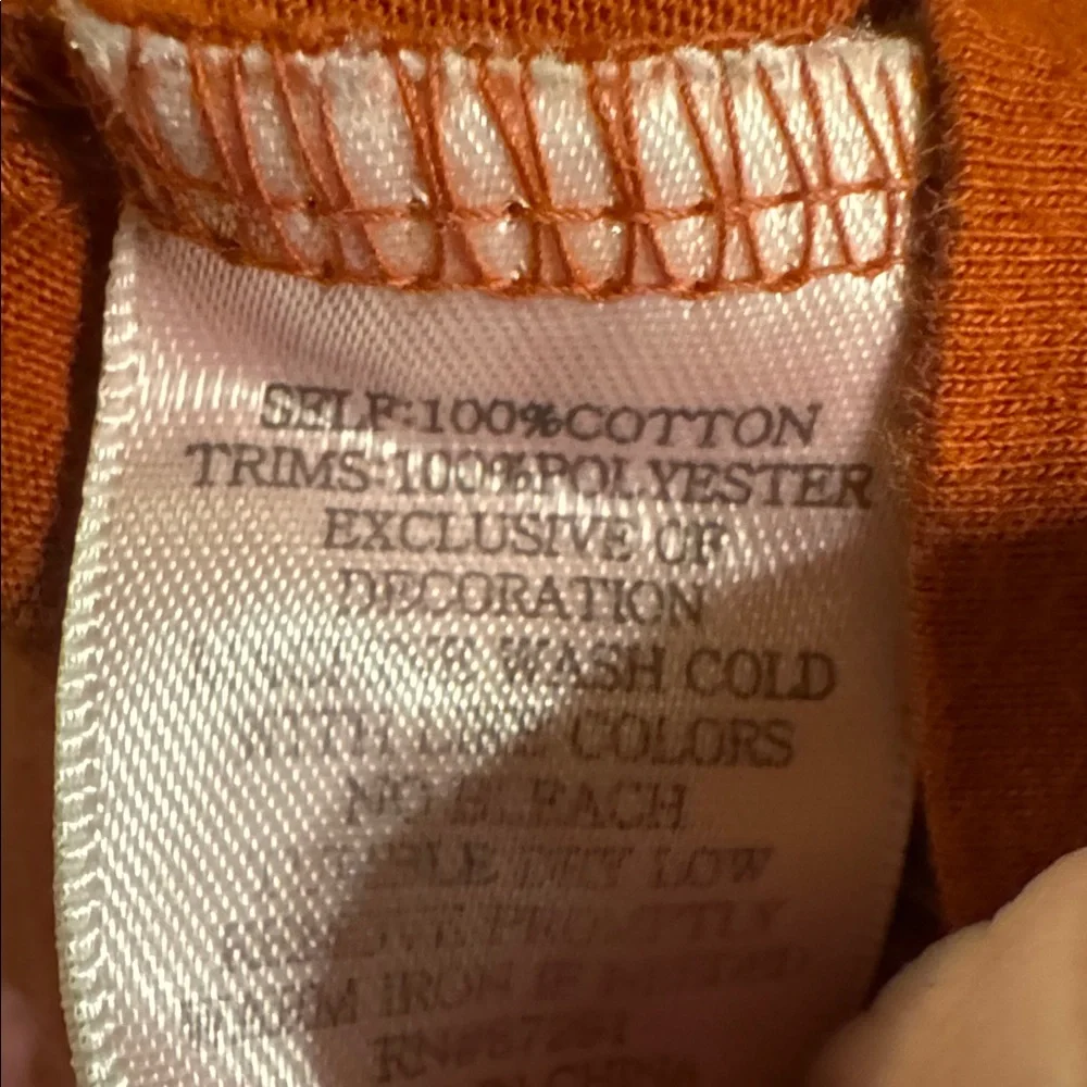 JWLA, Johnny Was, Orange Embroidered V-Neck Long Sleeve Top, Size Small - Picture 6 of 8